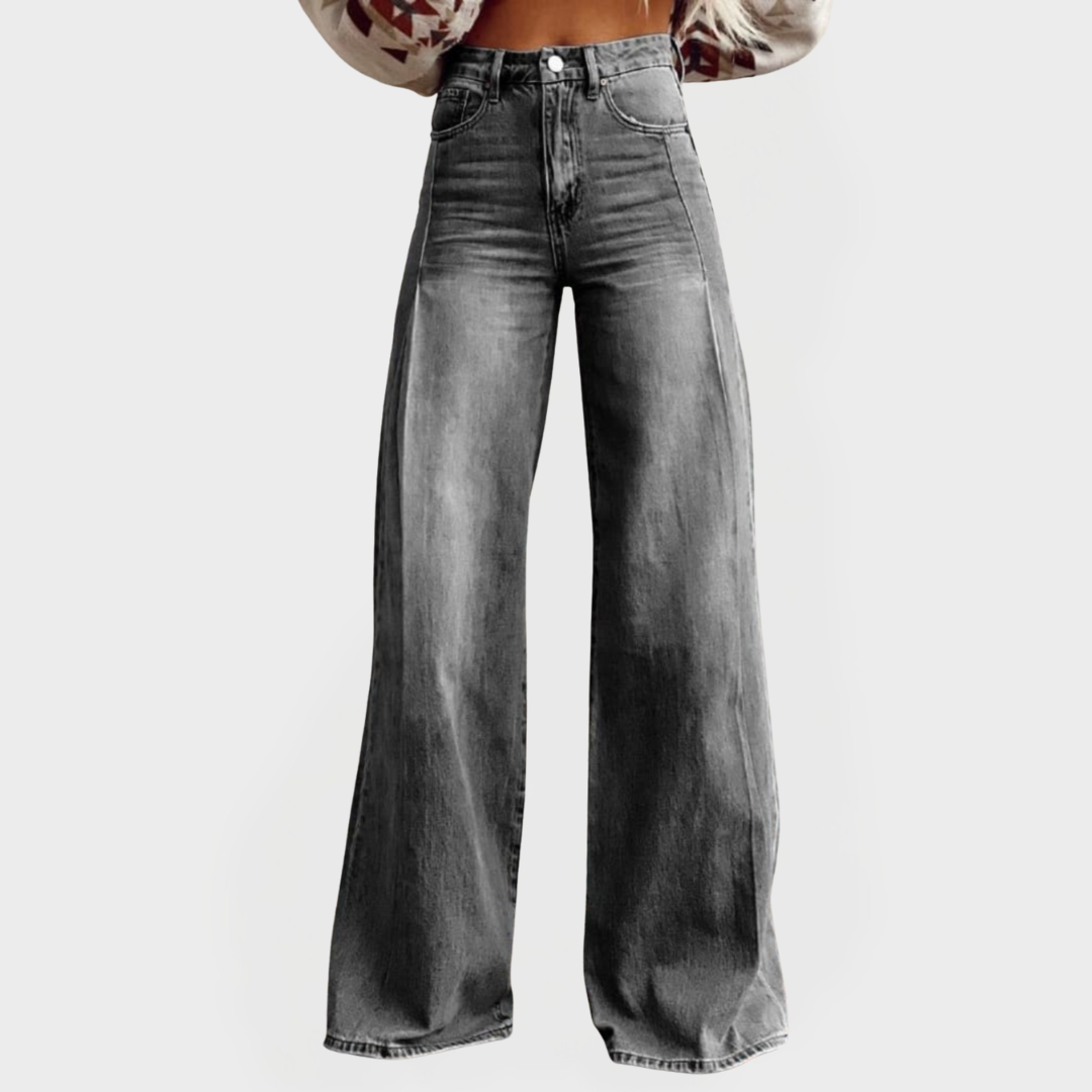 Stilfulde Jeans Bukser med Bred Benåbning