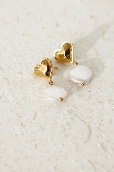 18 karat forgyldte Love Me More øreringe i guld