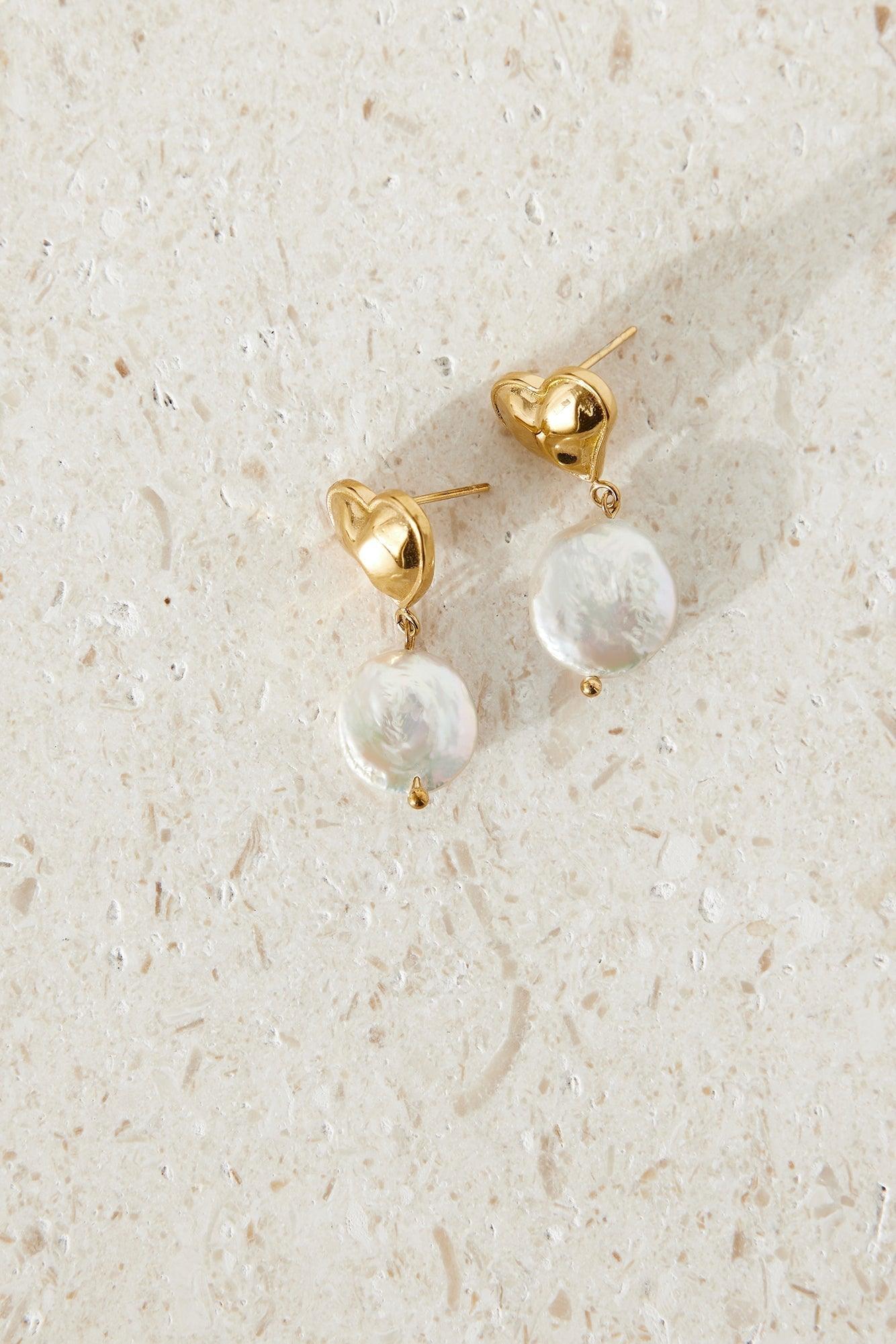 18 karat forgyldte Love Me More øreringe i guld