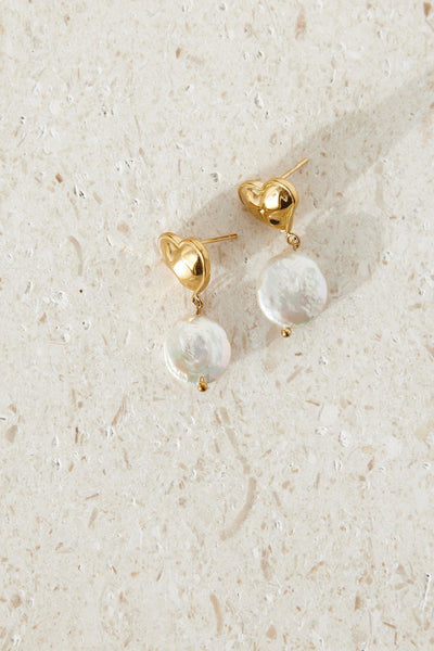 18 karat forgyldte Love Me More øreringe i guld