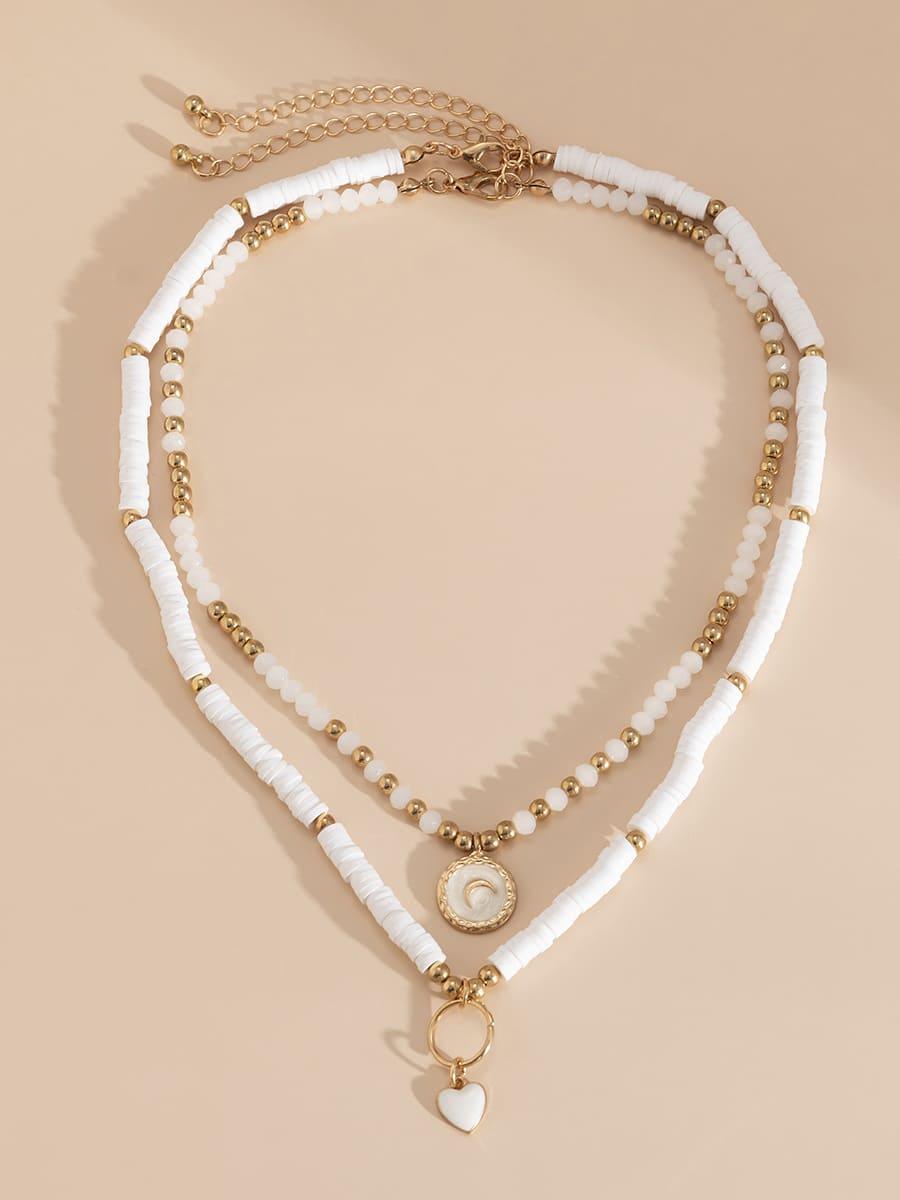 Boho Heart krystalhalskæde