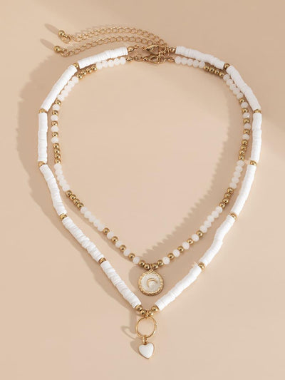 Boho Heart krystalhalskæde