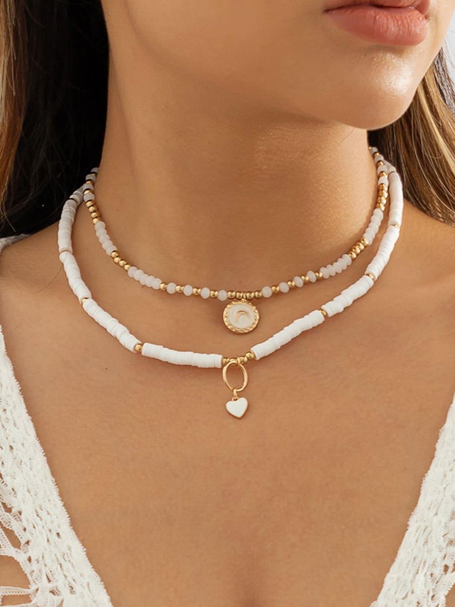 Boho Heart krystalhalskæde