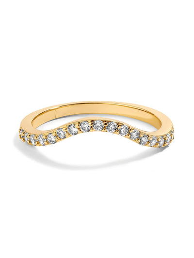 Sleek Wave Line diamantindlagt ring