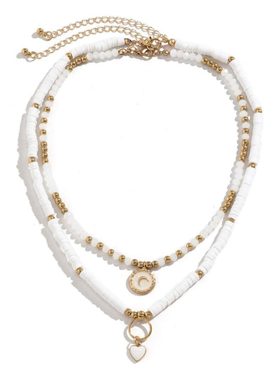 Boho Heart krystalhalskæde