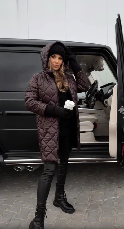 Julie | Elegant quiltet dunjakke med hætte